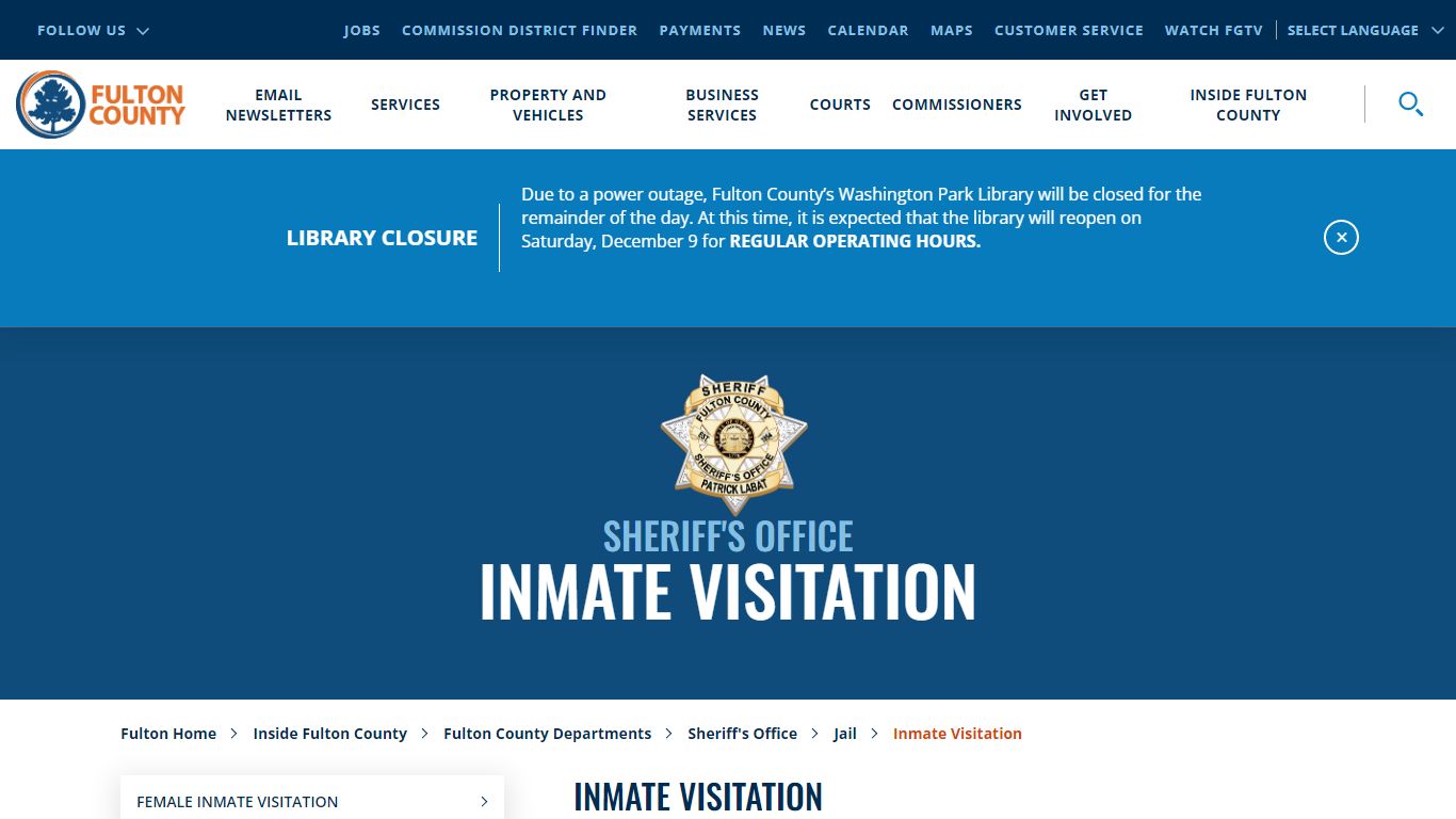 Inmate Visitation - Fulton County Government